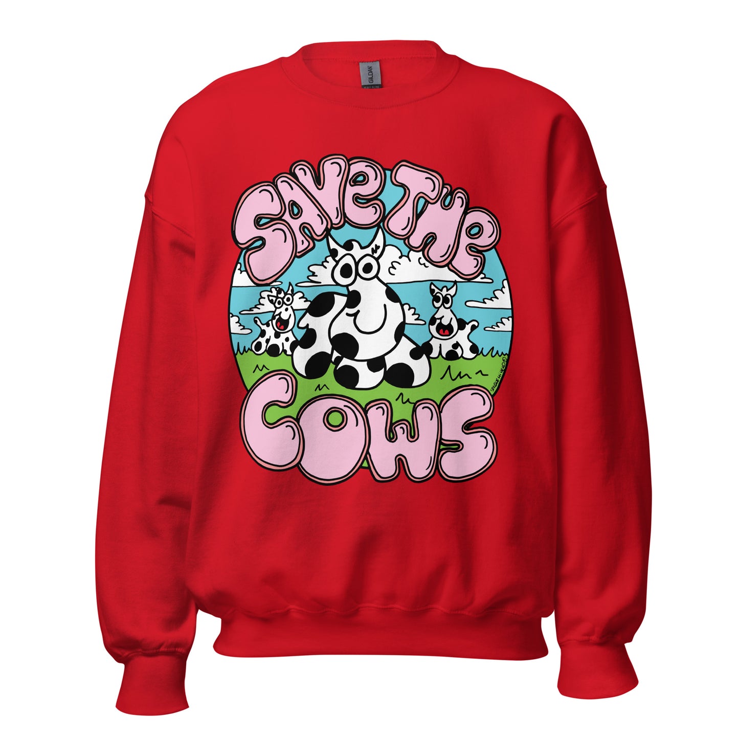 Save the Cows - Womens Sweatshirt