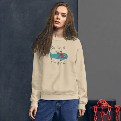 Oh no a Shark -  Womens Sweatshirt