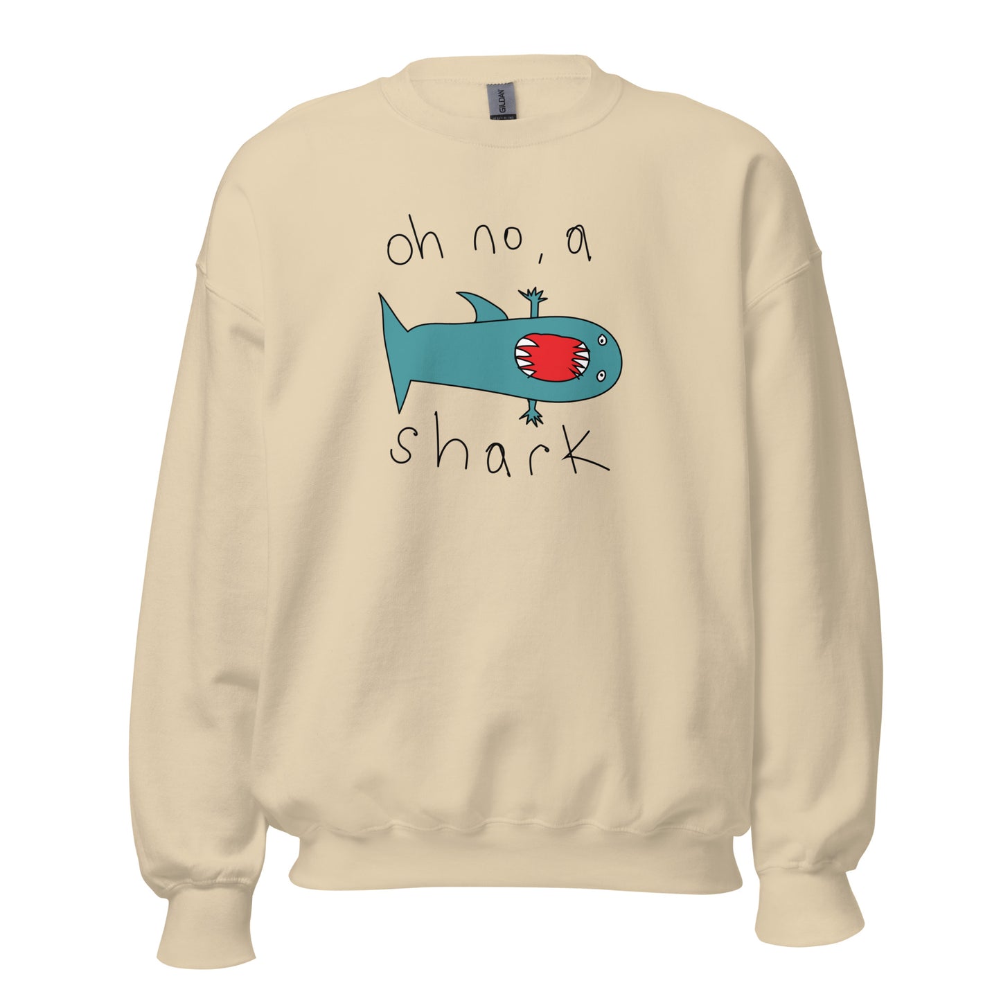 Oh no a Shark -  Womens Sweatshirt