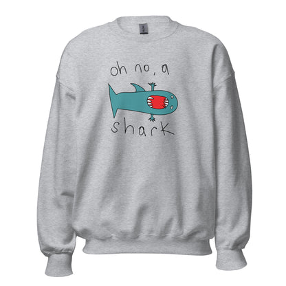 Oh no a Shark -  Womens Sweatshirt