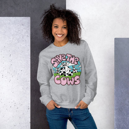 Save the Cows - Womens Sweatshirt