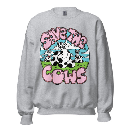 Save the Cows - Womens Sweatshirt