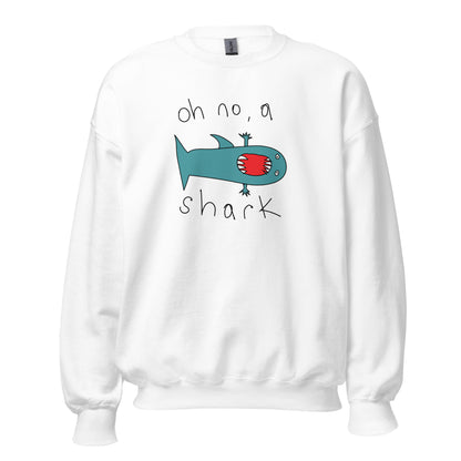 Oh no a Shark -  Womens Sweatshirt