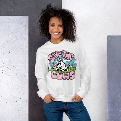 Save the Cows - Womens Sweatshirt