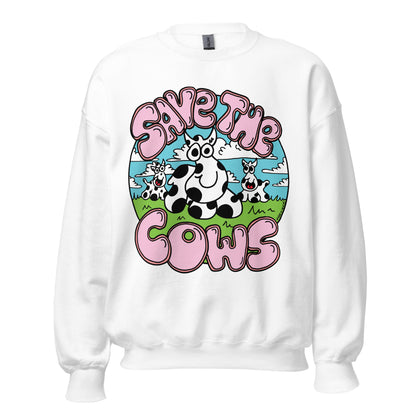 Save the Cows - Womens Sweatshirt