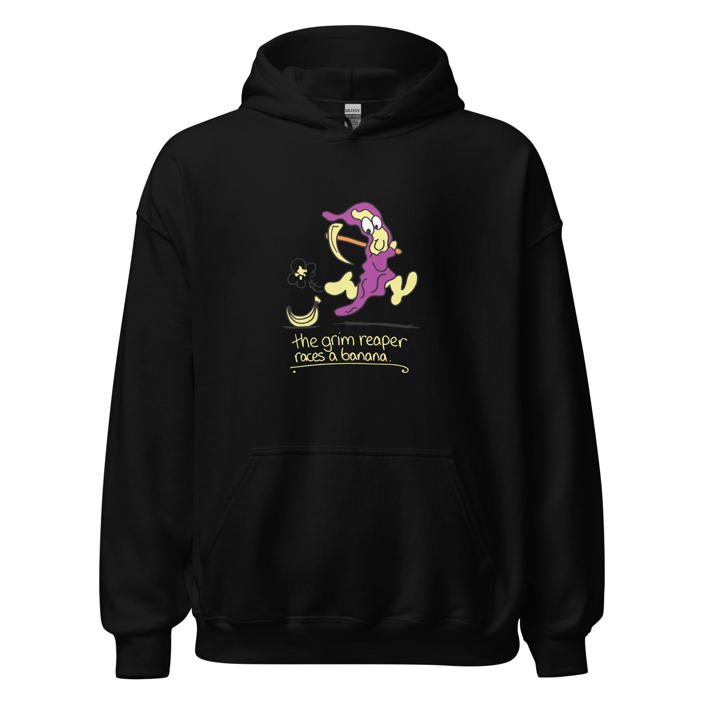 The Grim Reaper races a Banana - Women's Hoodie