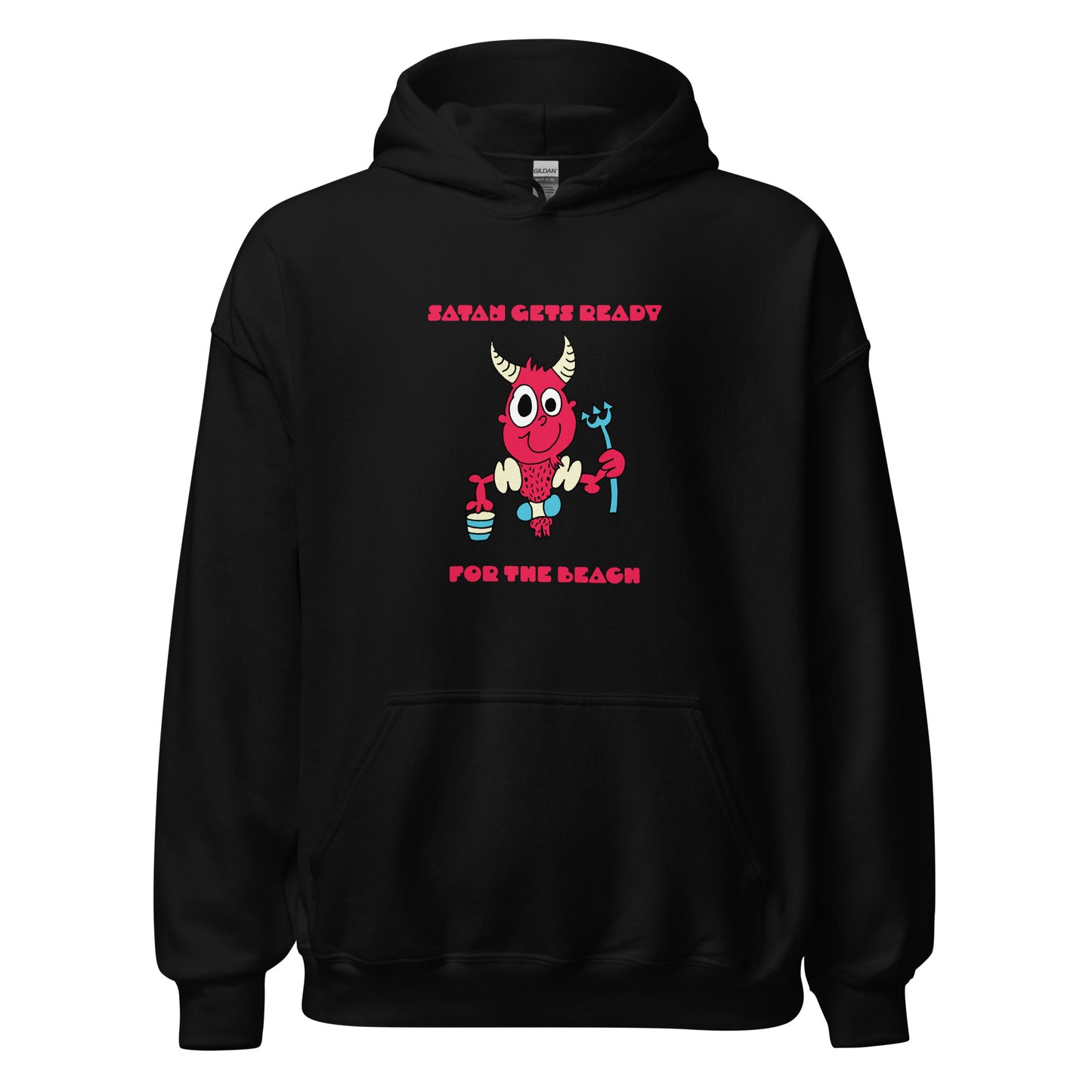 Satan gets ready for the beach - Mens Hoodie