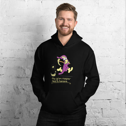 The Grim Reaper races a Banana - Men's Hoodie