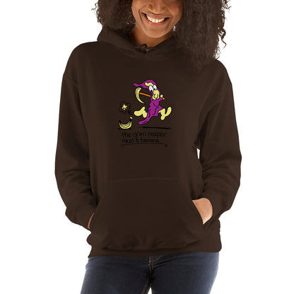 The Grim Reaper races a Banana - Women's Hoodie