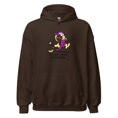 The Grim Reaper races a Banana - Women's Hoodie