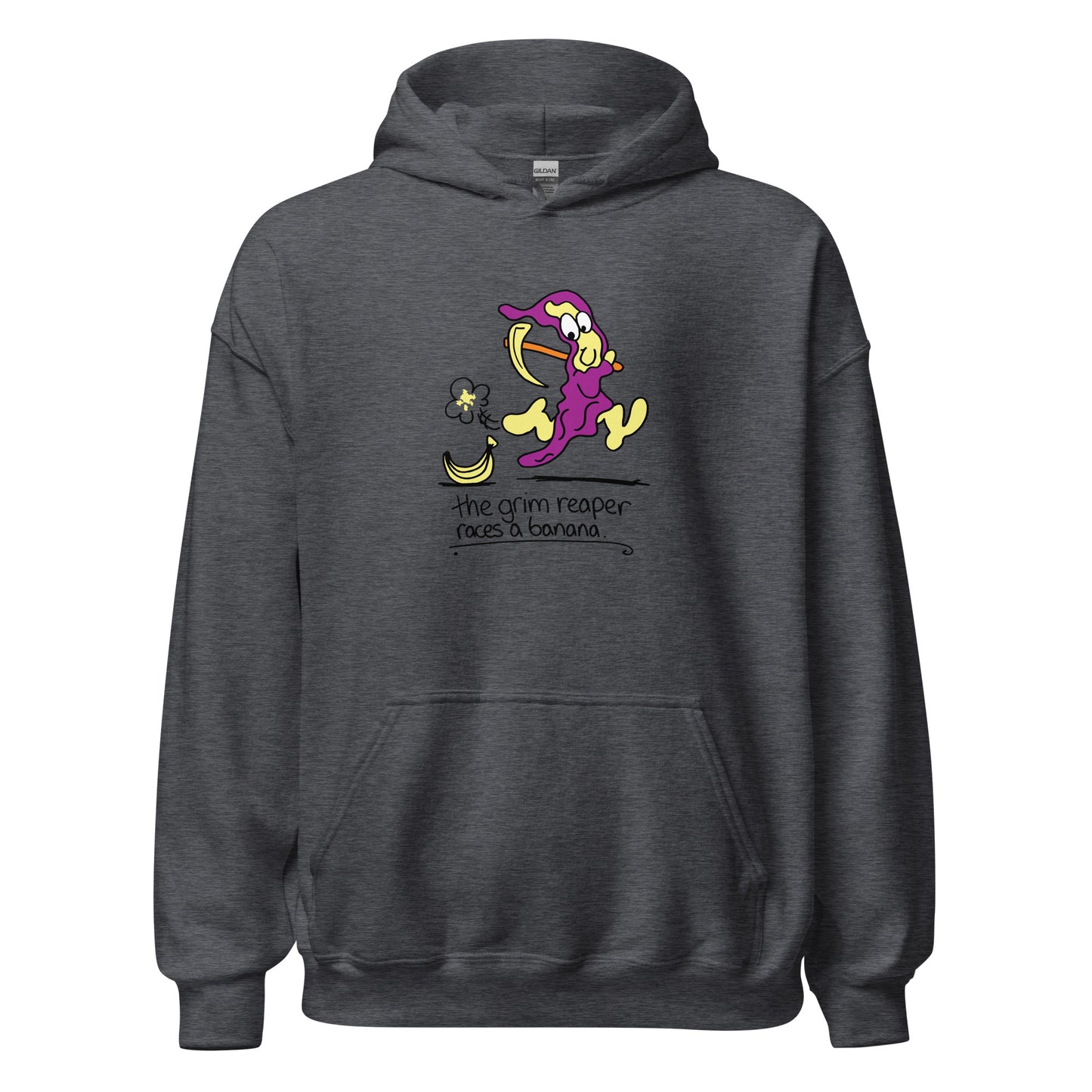 The Grim Reaper races a Banana - Women's Hoodie