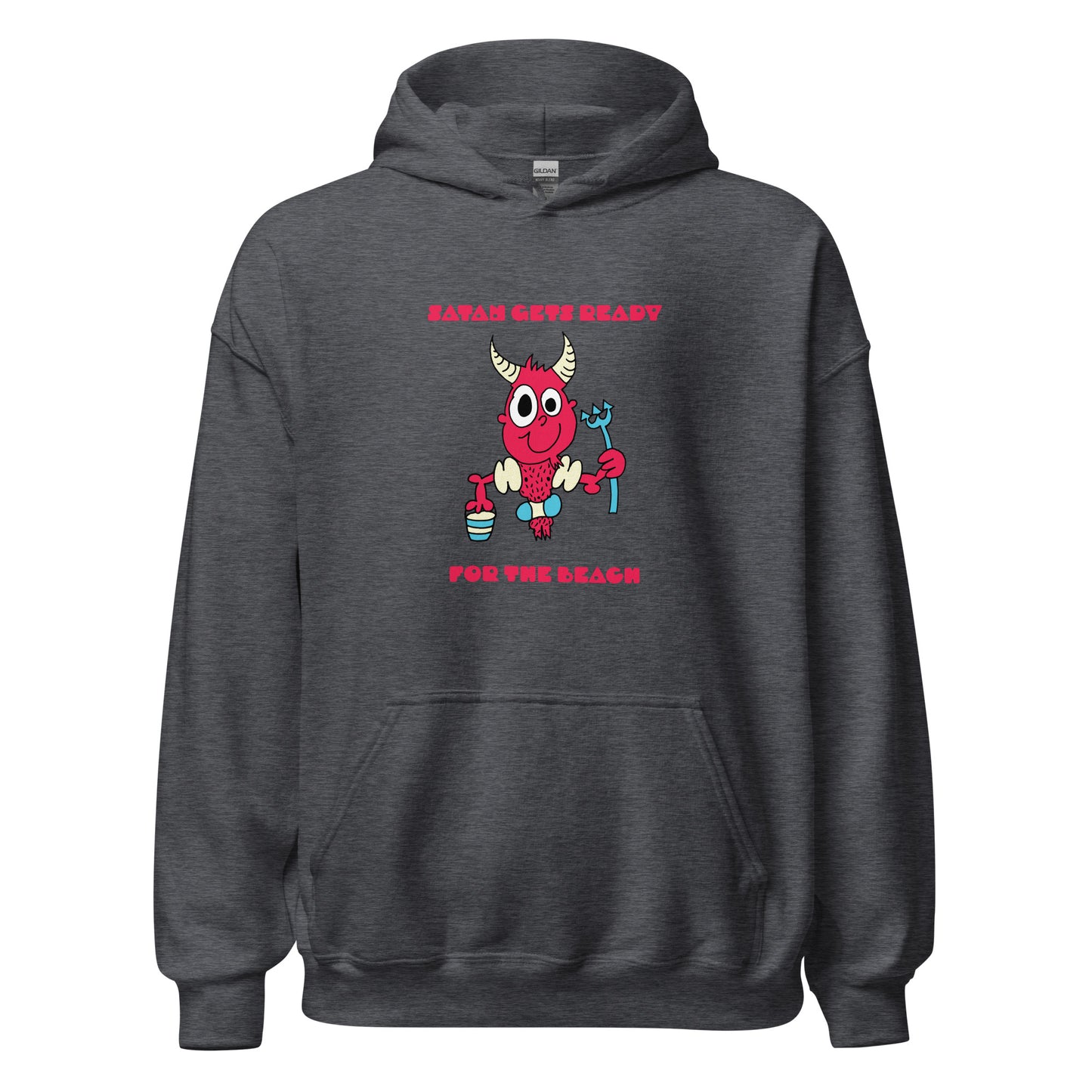 Satan gets ready for the beach - Mens Hoodie