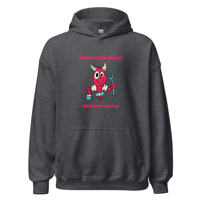 Satan gets ready for the beach - Mens Hoodie