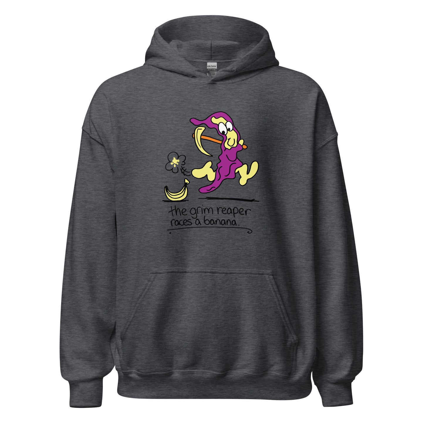 The Grim Reaper races a Banana - Men's Hoodie