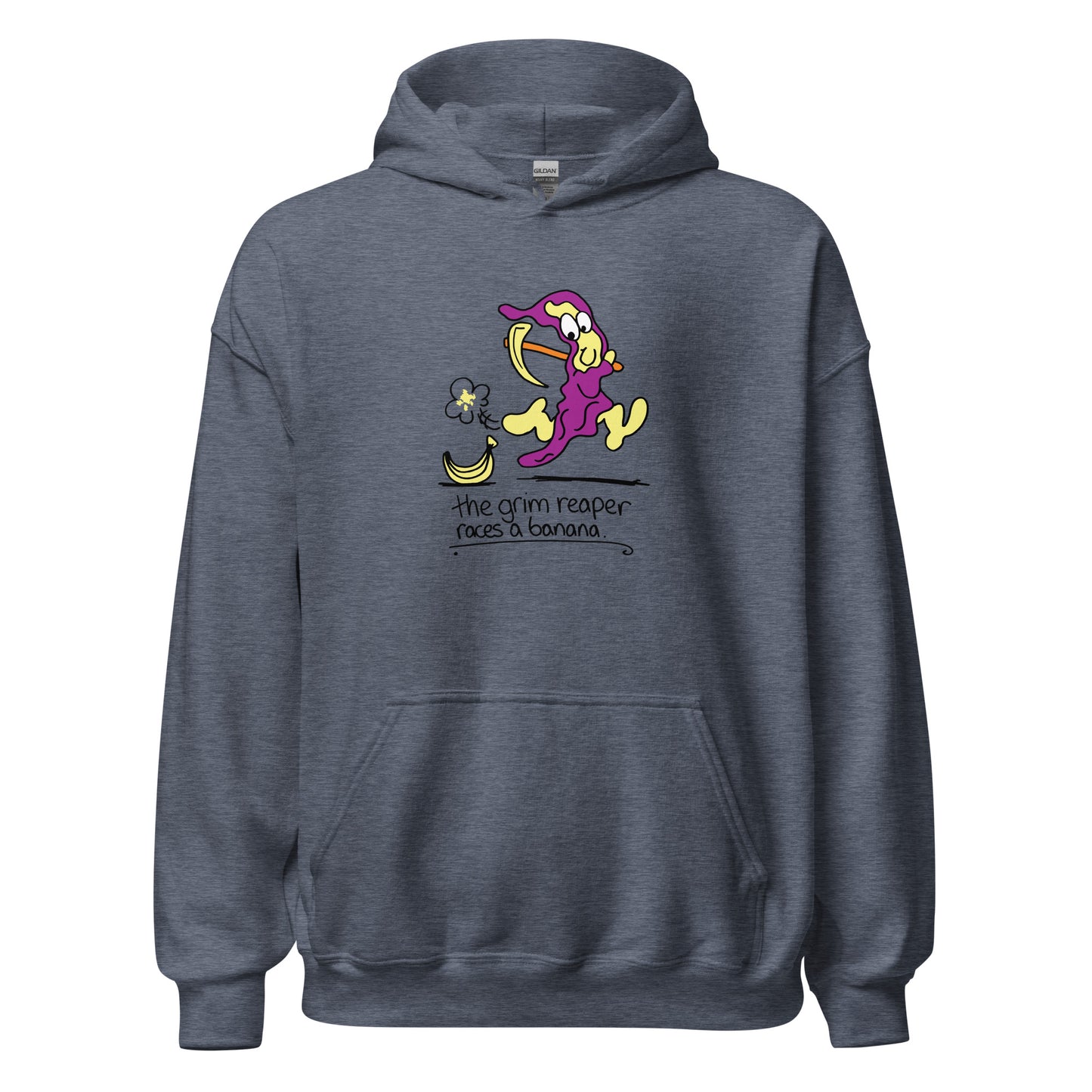 The Grim Reaper races a Banana - Women's Hoodie