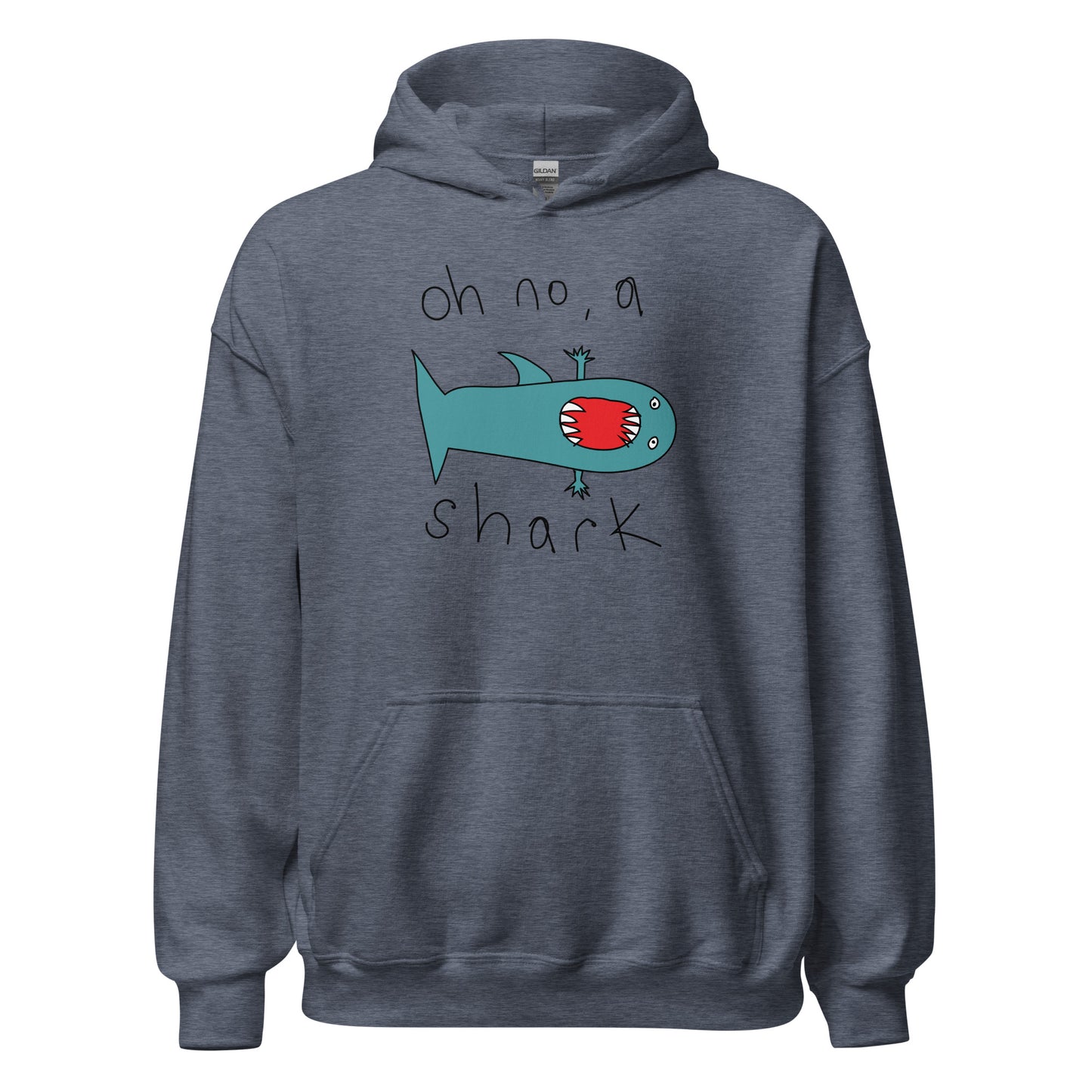 Oh no, a shark - Men's Hoodie