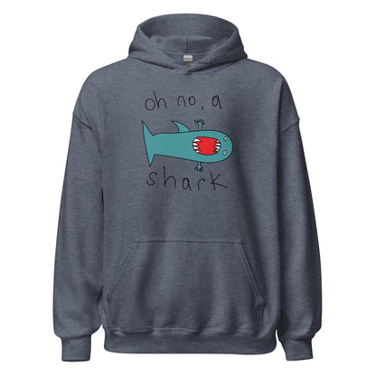 Oh no, a shark - Men's Hoodie