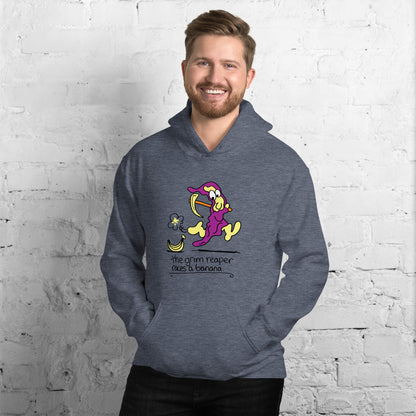 The Grim Reaper races a Banana - Men's Hoodie