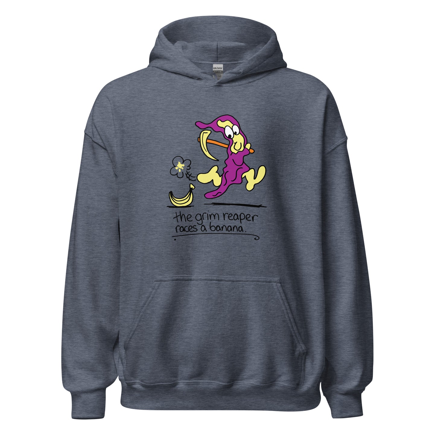 The Grim Reaper races a Banana - Men's Hoodie