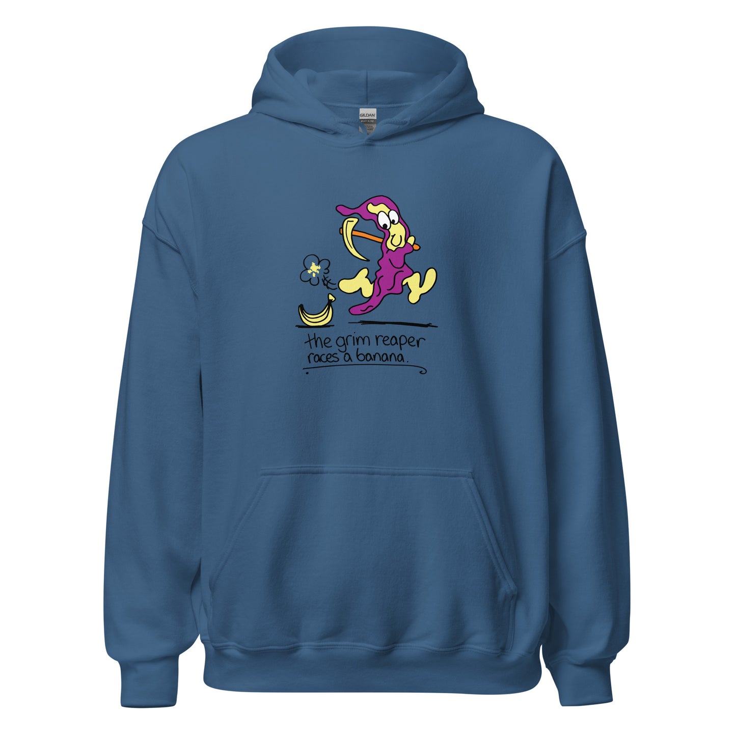 The Grim Reaper races a Banana - Women's Hoodie