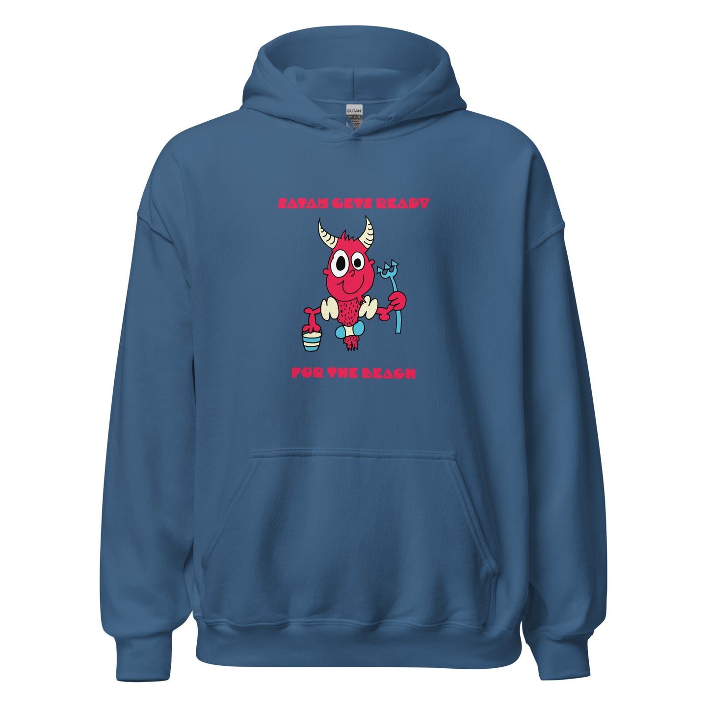 Satan gets ready for the beach - Mens Hoodie