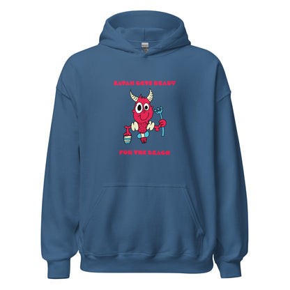 Satan gets ready for the beach - Mens Hoodie