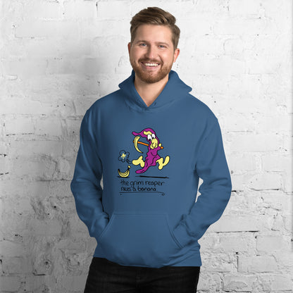 The Grim Reaper races a Banana - Men's Hoodie