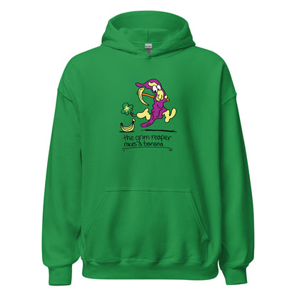 The Grim Reaper races a Banana - Women's Hoodie