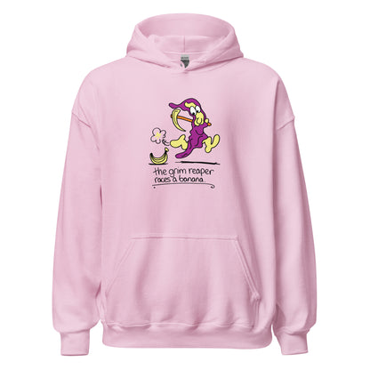 The Grim Reaper races a Banana - Women's Hoodie