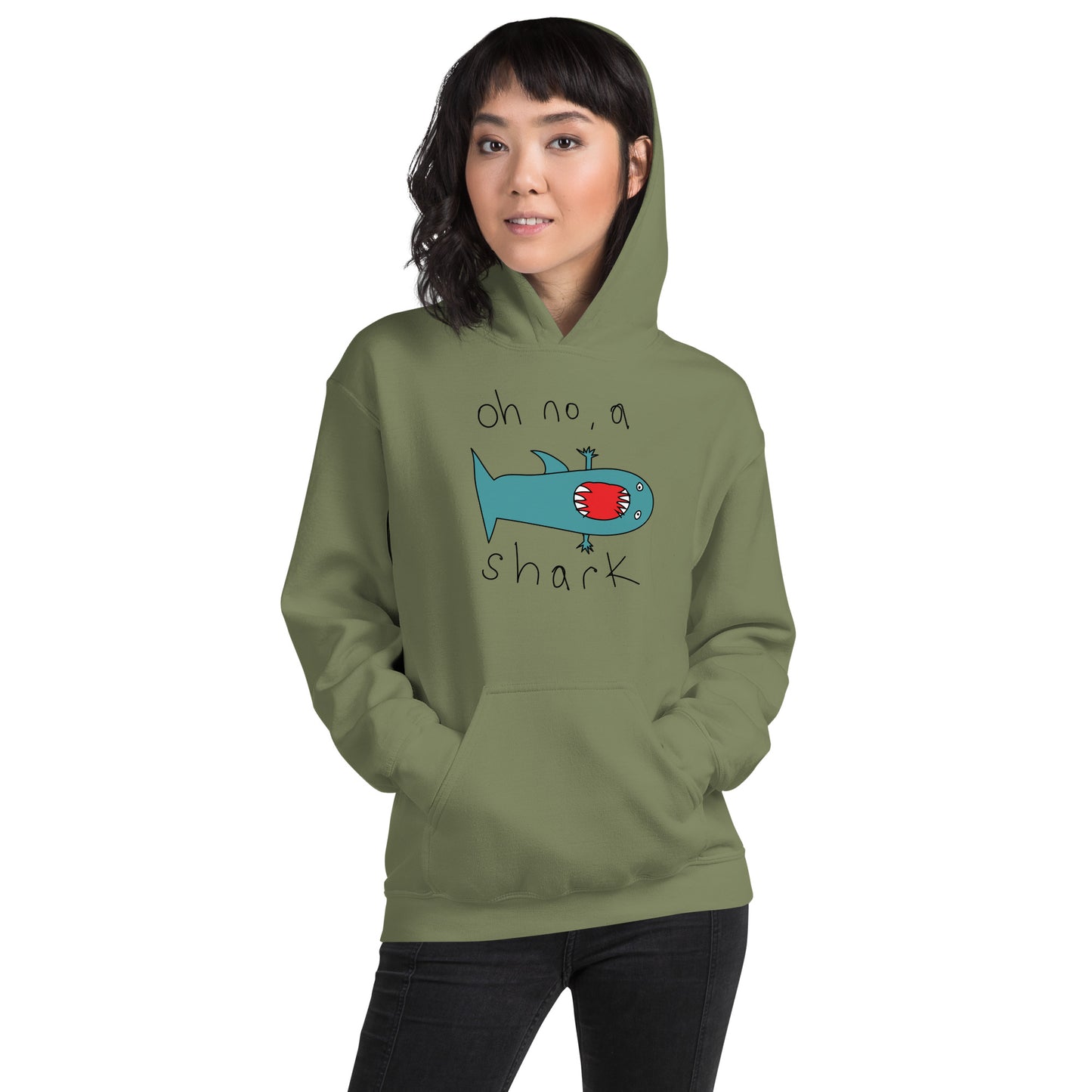 Oh no, a shark - Women's Hoodie