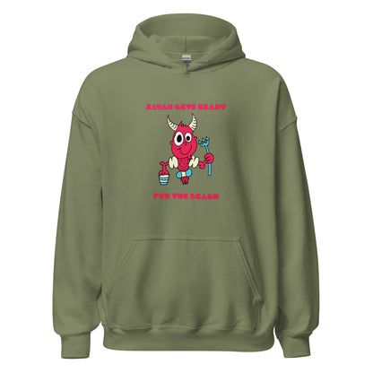 Satan gets ready for the beach - Mens Hoodie