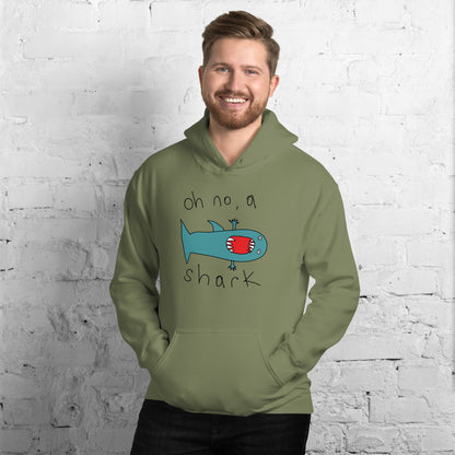 Oh no, a shark - Men's Hoodie