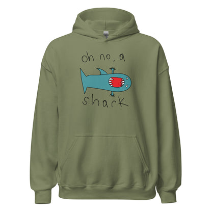 Oh no, a shark - Men's Hoodie