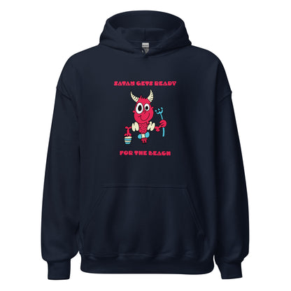 Satan gets ready for the beach - Mens Hoodie