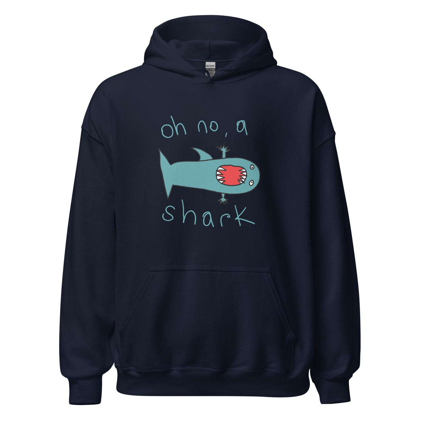 Oh no, a shark - Men's Hoodie