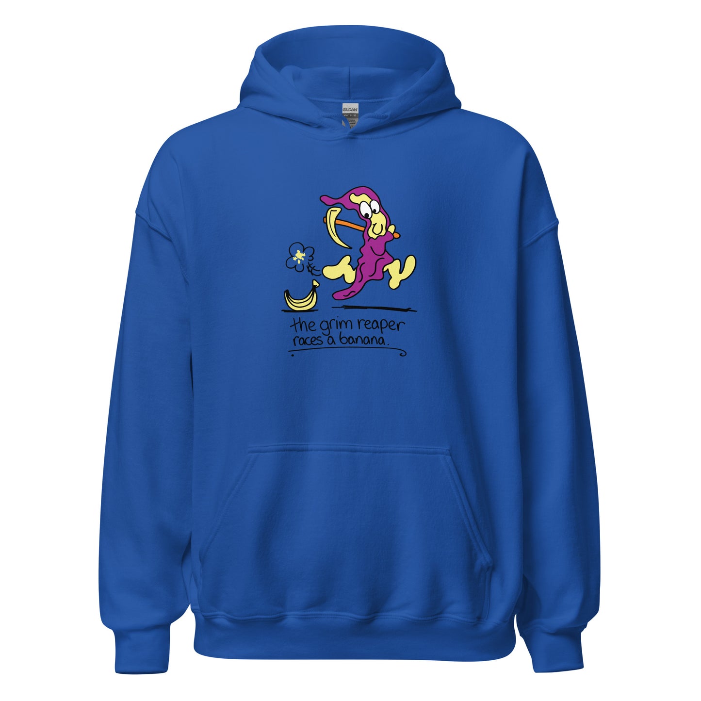 The Grim Reaper races a Banana - Women's Hoodie