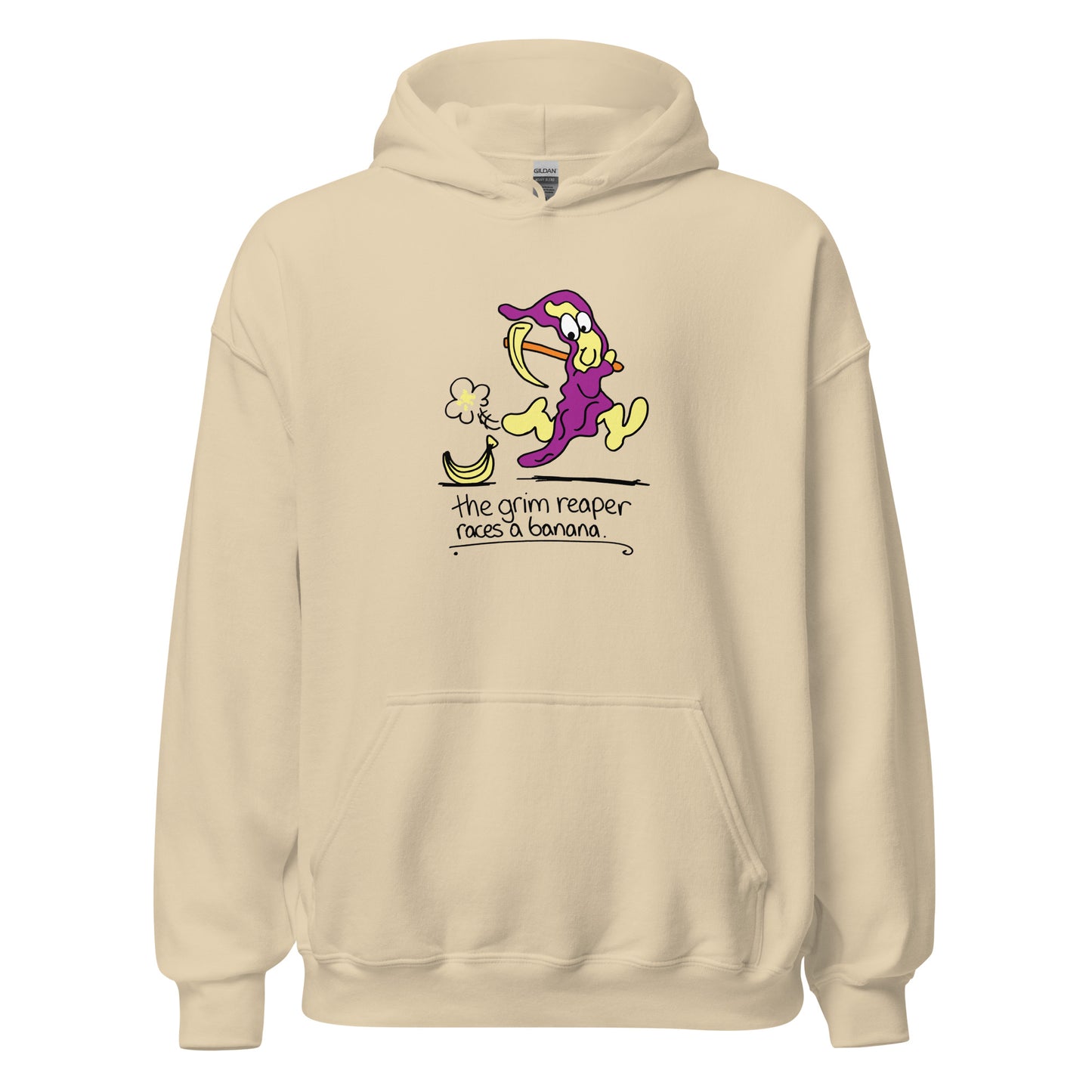 The Grim Reaper races a Banana - Women's Hoodie