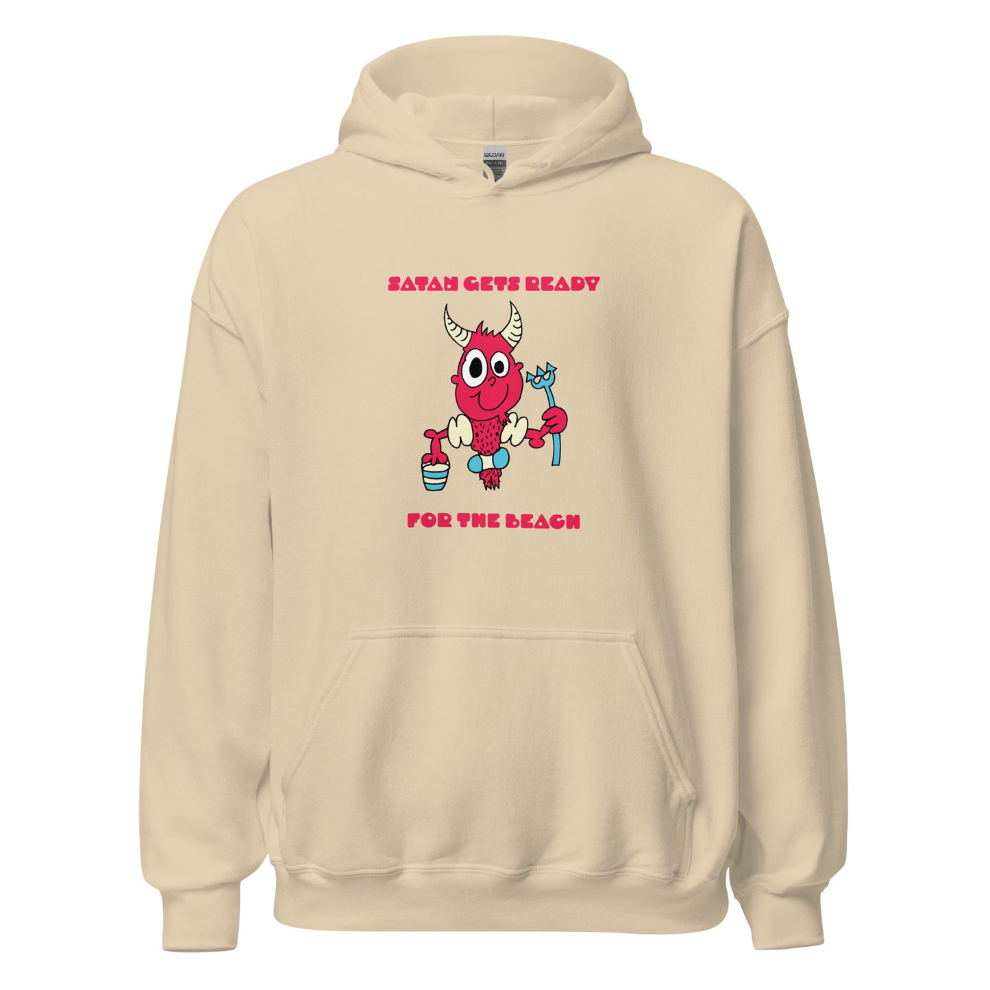 Satan gets ready for the beach - Mens Hoodie