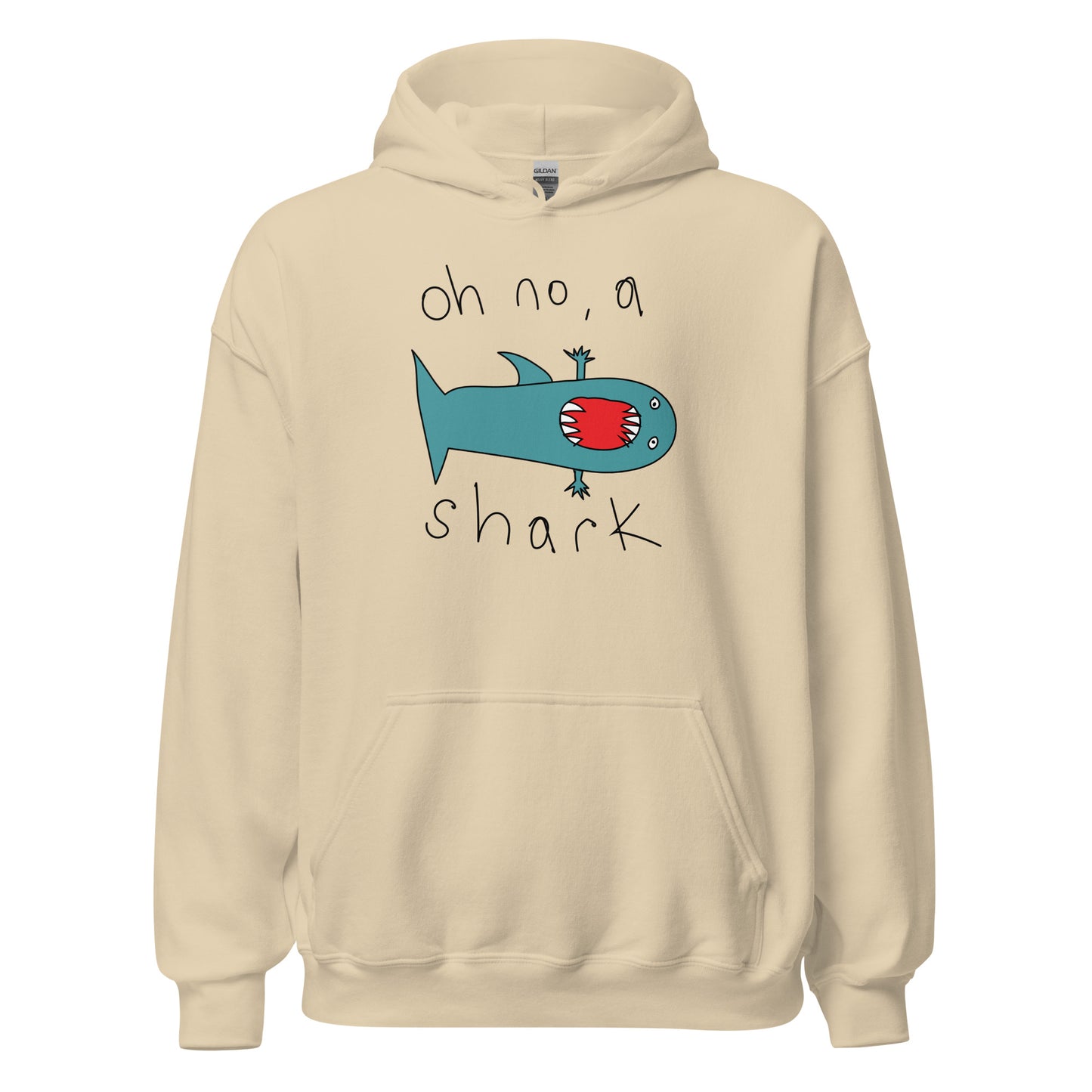 Oh no, a shark - Men's Hoodie