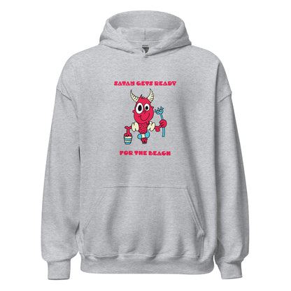 Satan gets ready for the beach - Mens Hoodie