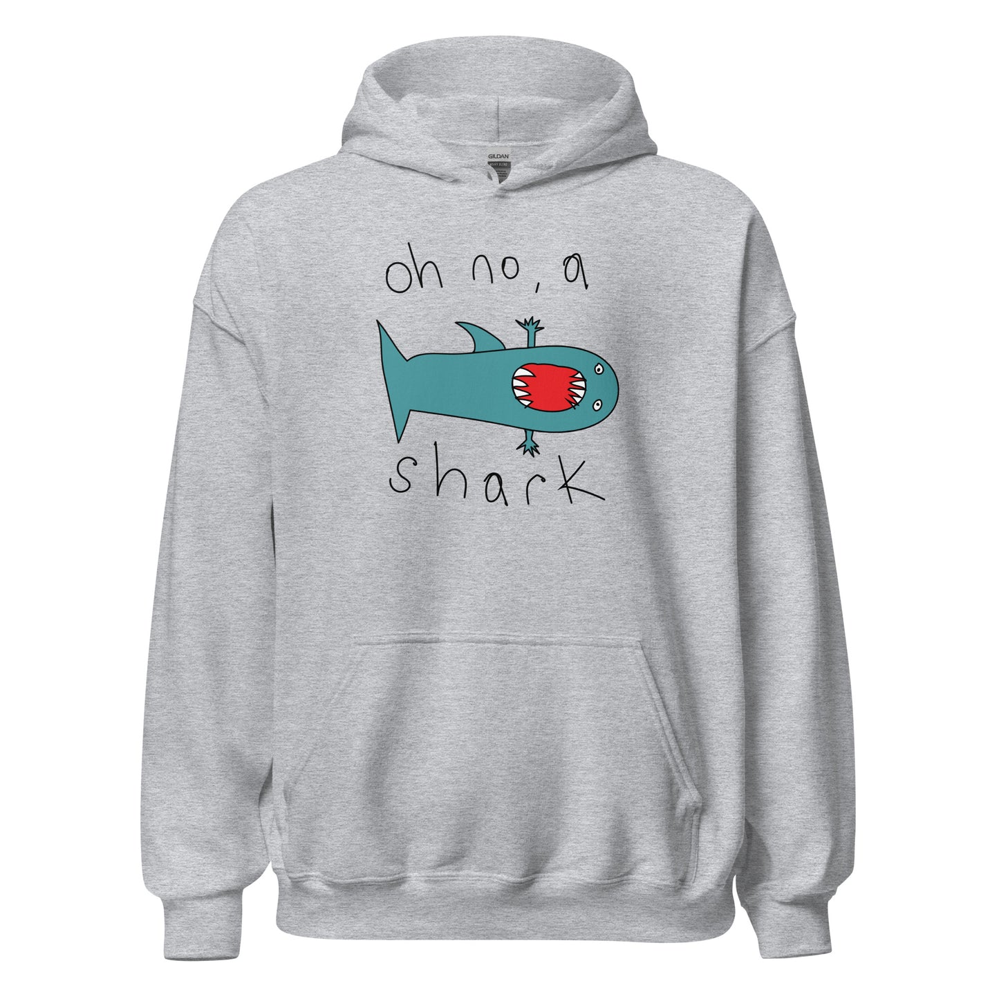 Oh no, a shark - Men's Hoodie