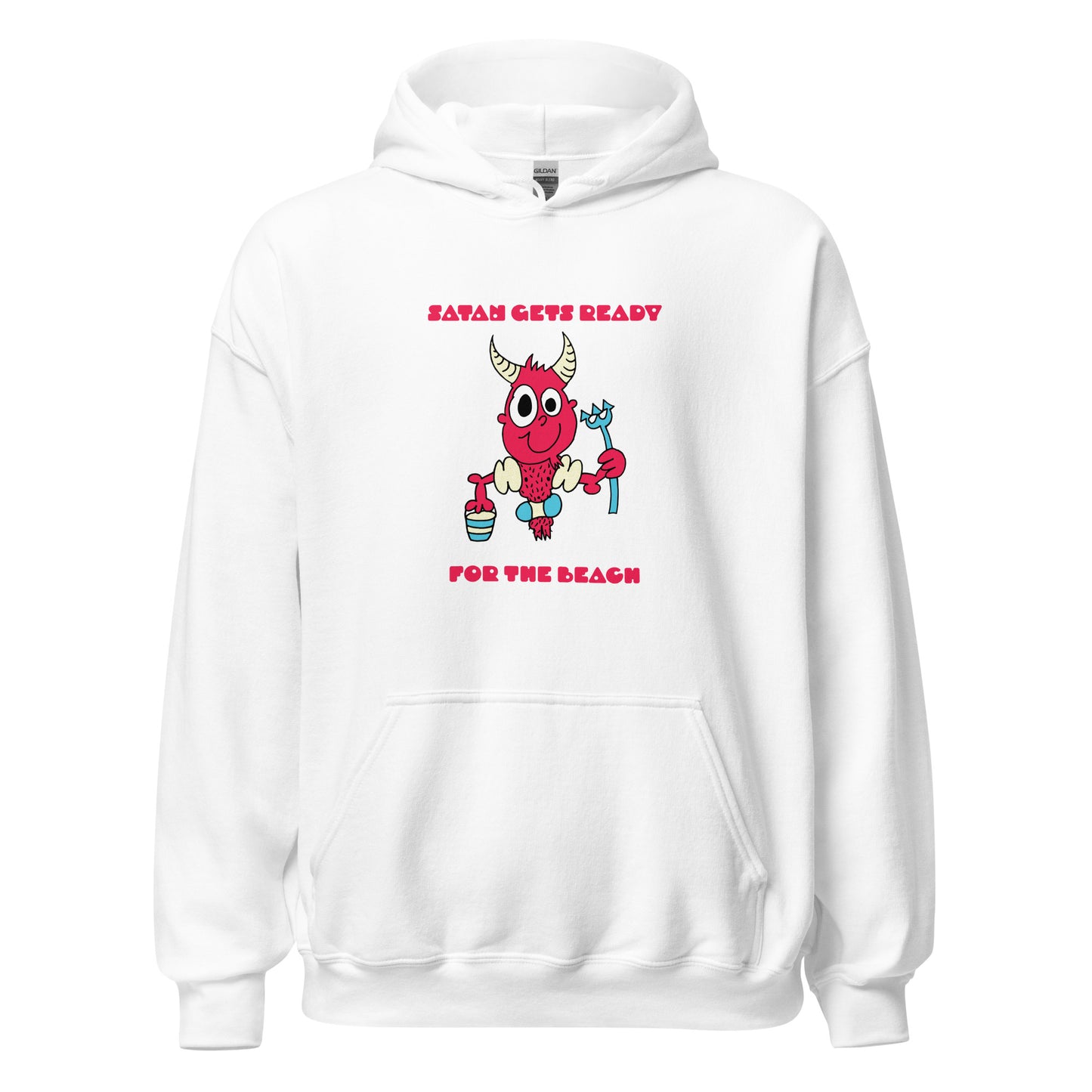 Satan gets ready for the beach - Mens Hoodie