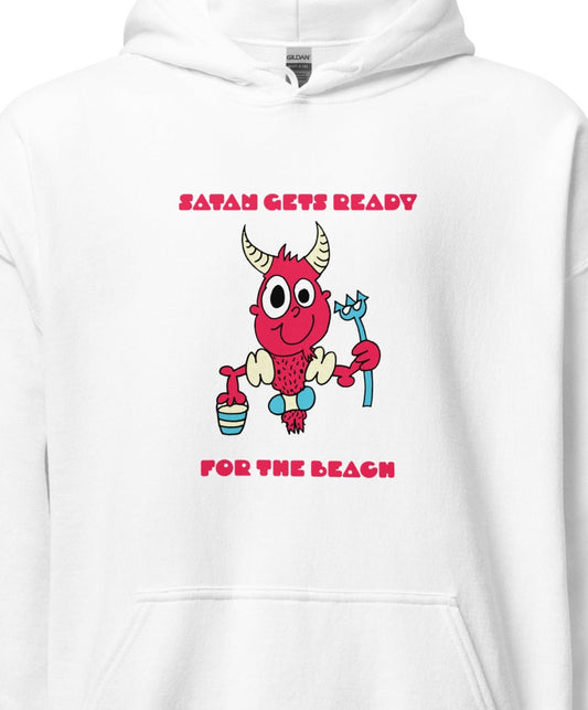 Satan gets ready for the beach - Mens Hoodie