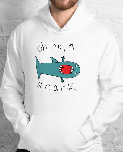 Oh no, a shark - Men's Hoodie