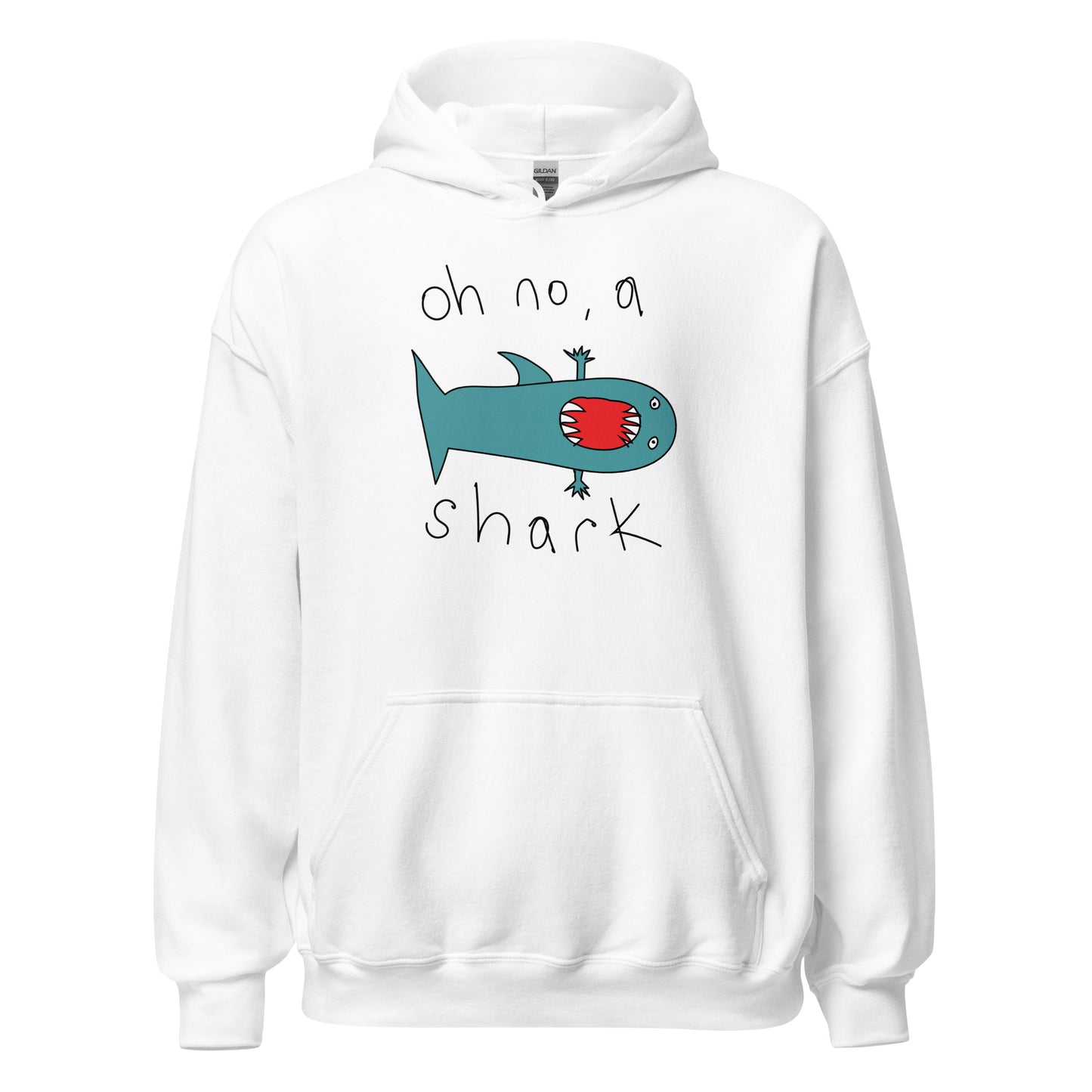 Oh no, a shark - Men's Hoodie