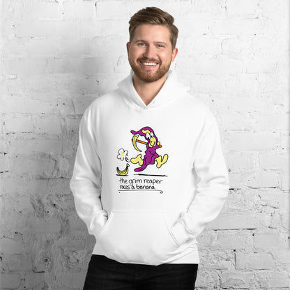 The Grim Reaper races a Banana - Men's Hoodie