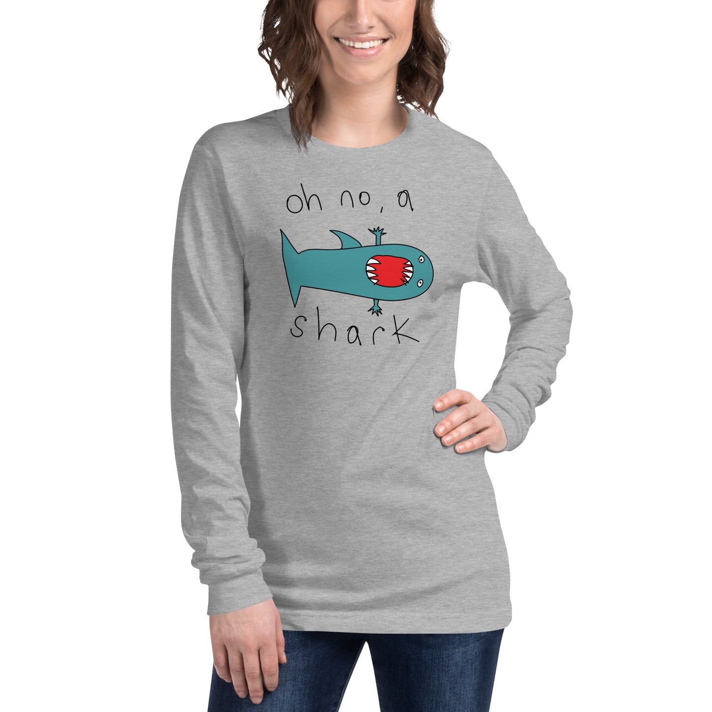 Oh no, a Shark - Women's Long Sleeve Tee