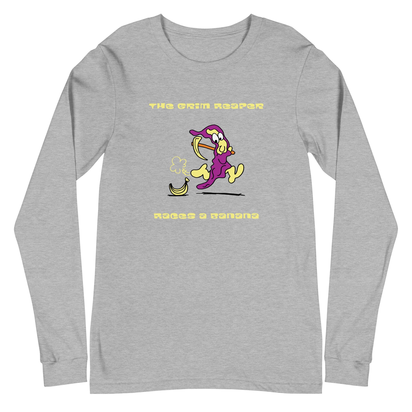 The Grim Reaper races a Banana - Women's Long Sleeve Tee