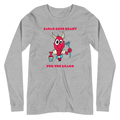 Satan gets ready for the beach - Women's Long Sleeve Tee