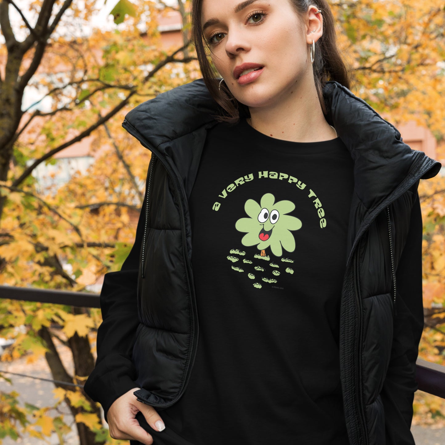 A very happy tree - Women's Long Sleeve Tee